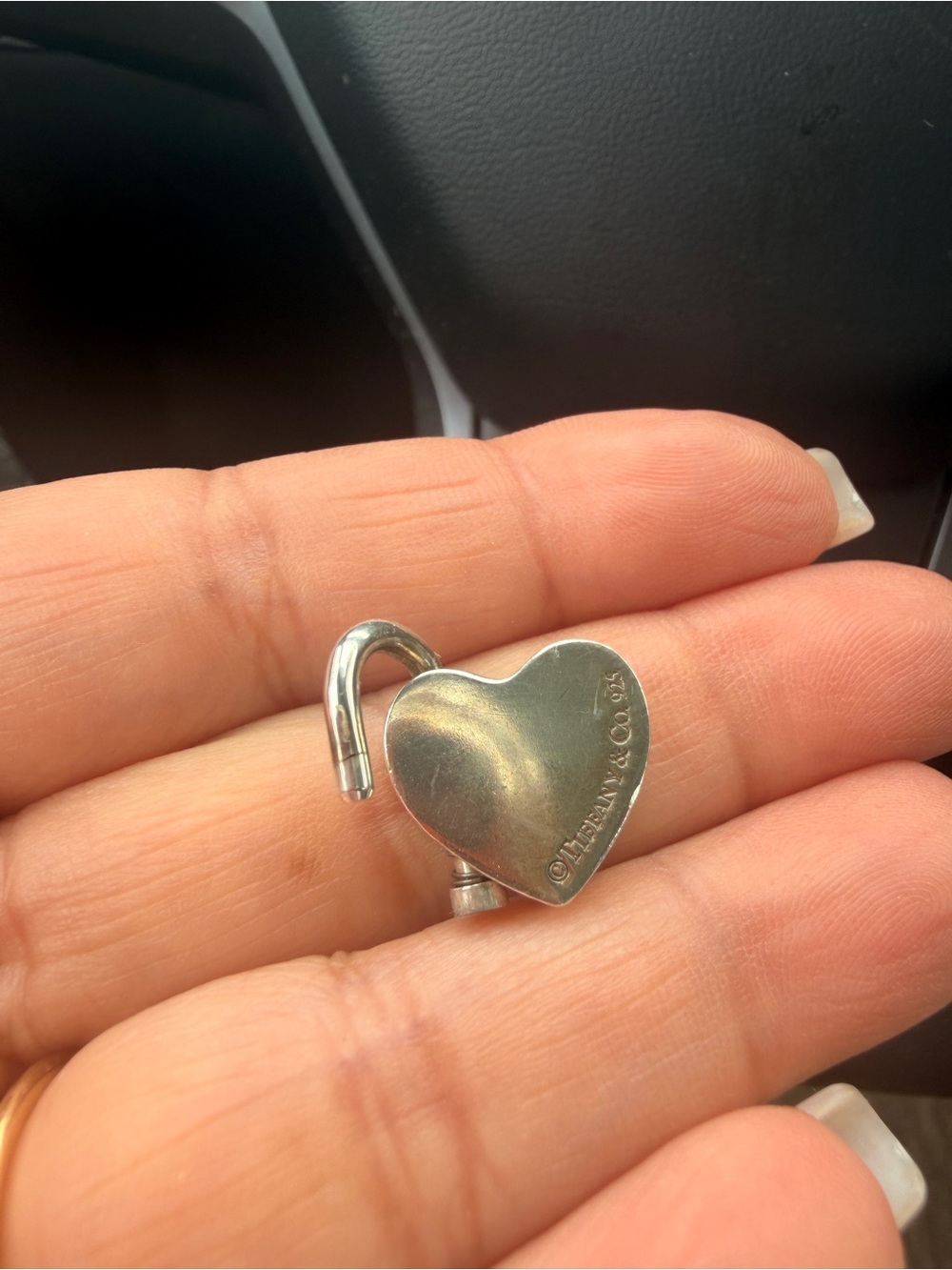 Tiffany & Co. Silver Heart Lock Charm - Picture 10 of 11